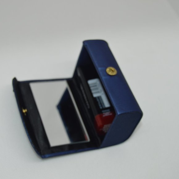 Vintage Satin/Embroidered Double Lipstick Case with Mirror - Picture 10 of 13